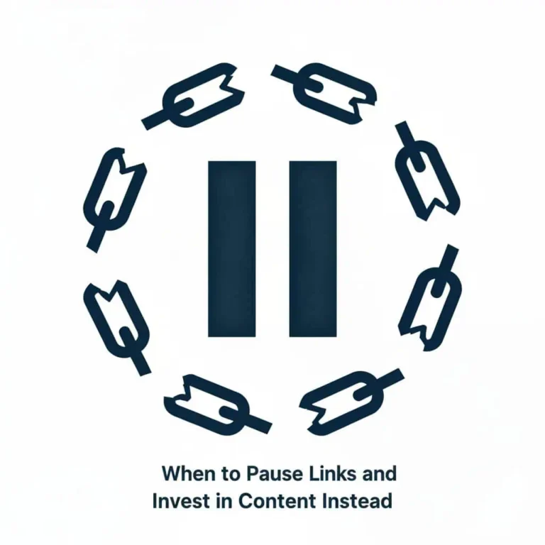 when to pause link building